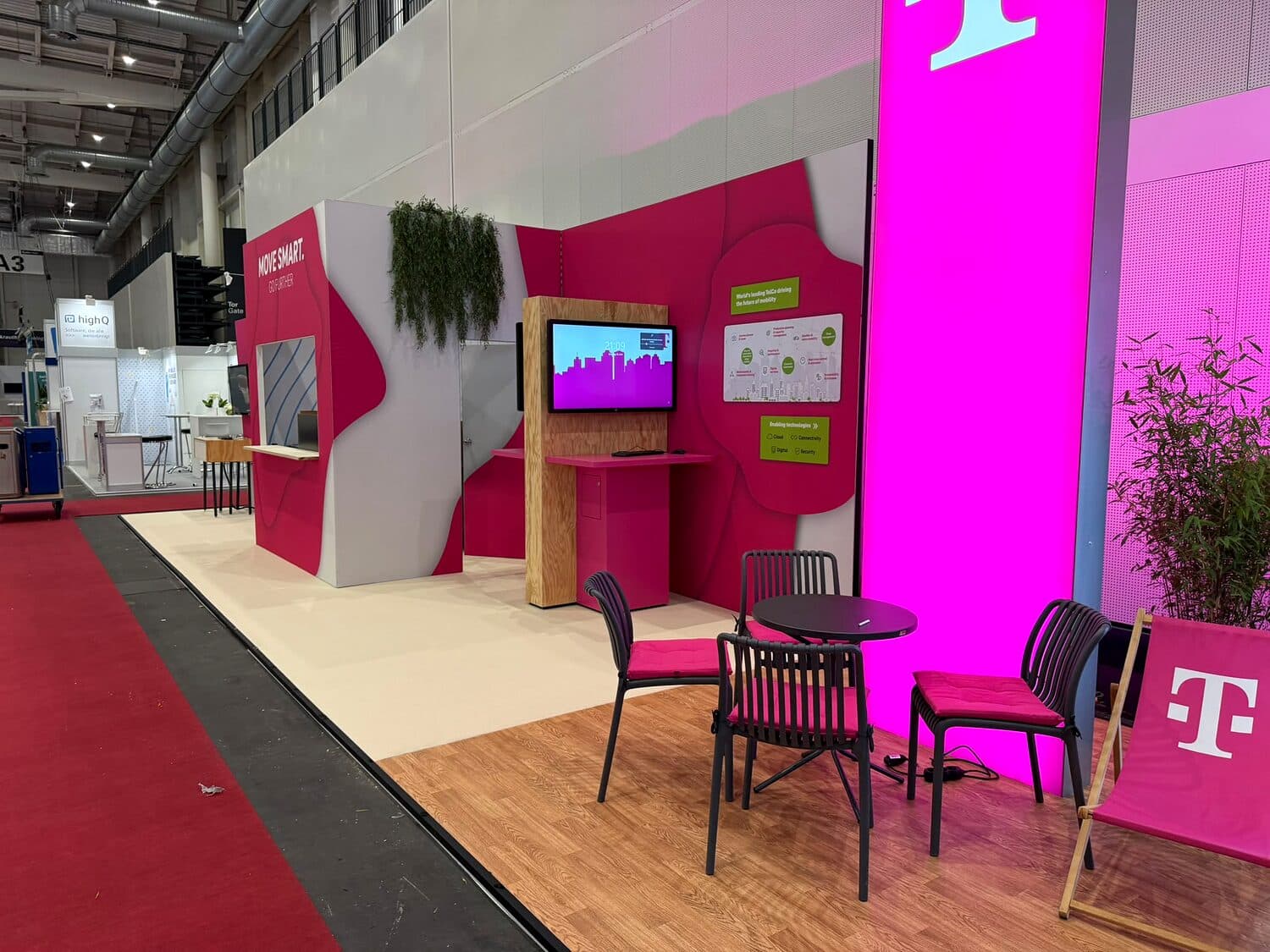 Telekom · Empfang & Café — Messe-, Event- und Kongressbau-Projekt von serfair